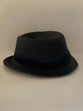Luxe Rachel Zoe Woven Asymmetrical Cloche/Hat/Charcoal Gray/Black Ribbon/NEW!!!